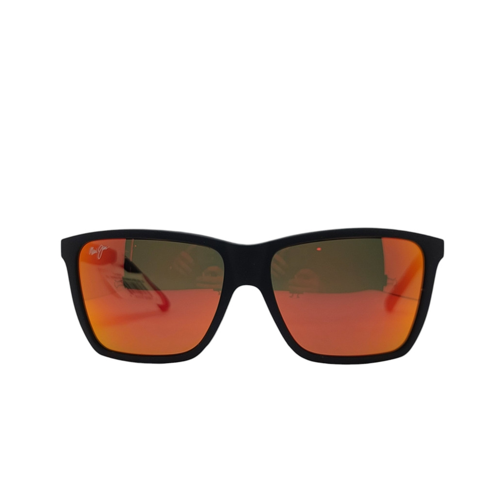 Maui Jim Cruzem MJ864-02A Matte Black/Hawaii Lava Polarized 57mm Sunglasses